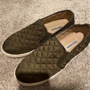 Green Steve Madden Slip-On Sneakers